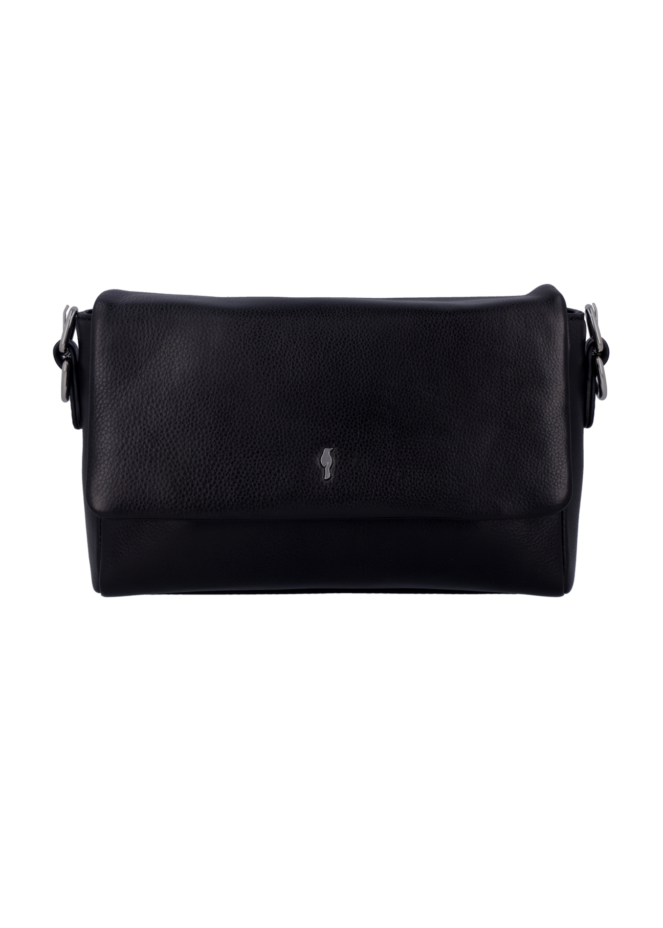 Black leather women's handbag TORES-1377-99(Z26), front product view on white background.