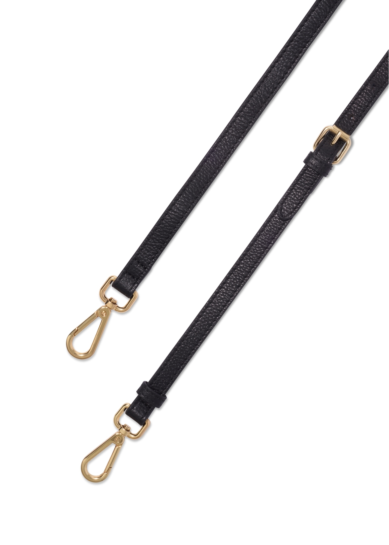Black leather women's handbag TORES-1381-99(Z26), view of the product strap on a white background.