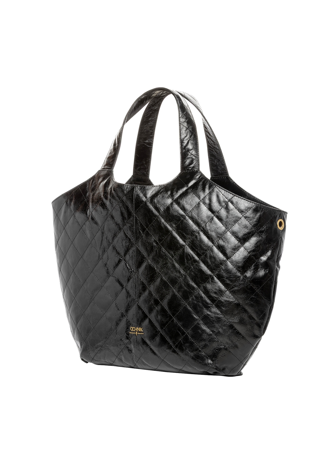 Large quilted leather women's handbag TORES-1306-99(W26), diagonal product view on a white background.