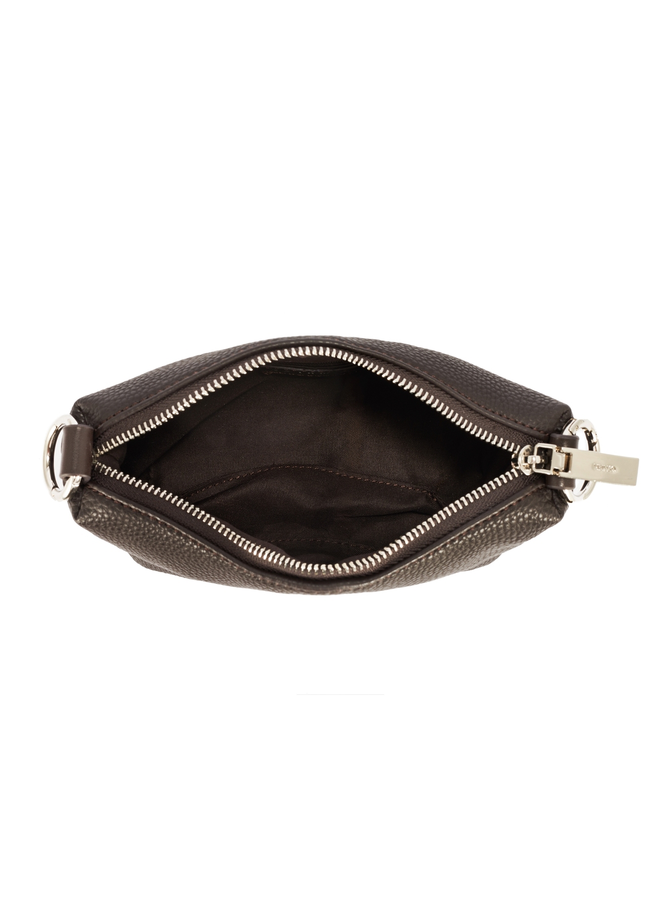 Small brown women's handbag TOREC-0882B-89(Z25), product view from the inside on a white background.