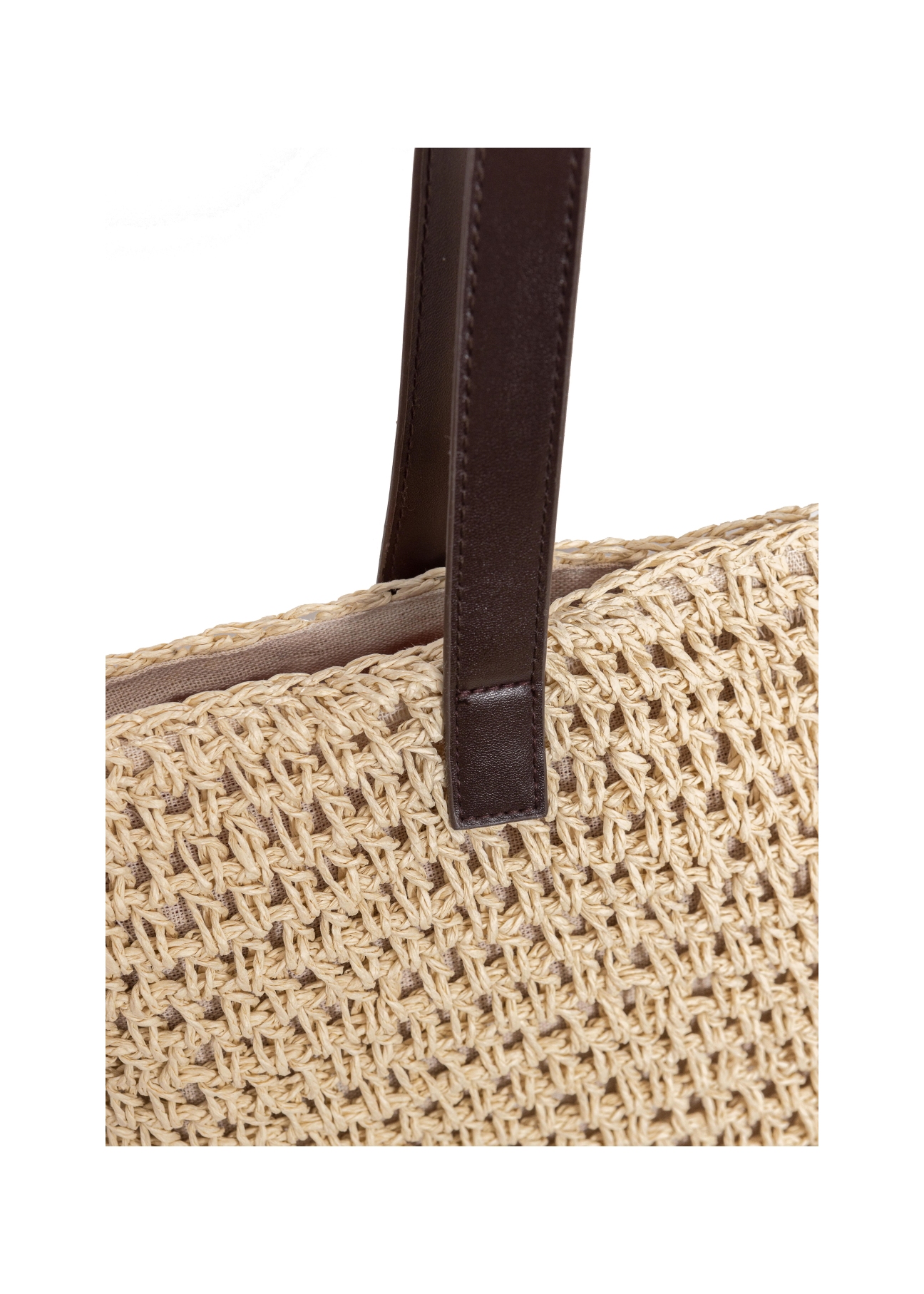 Large women's straw handbag TOREC-0692-81(W22)-04