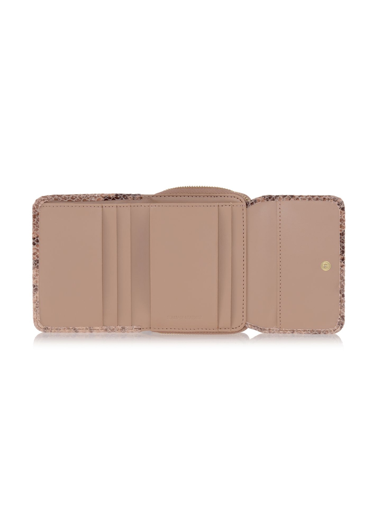 Women's small leather wallet croco PORES-0802D-31(W23)-04
