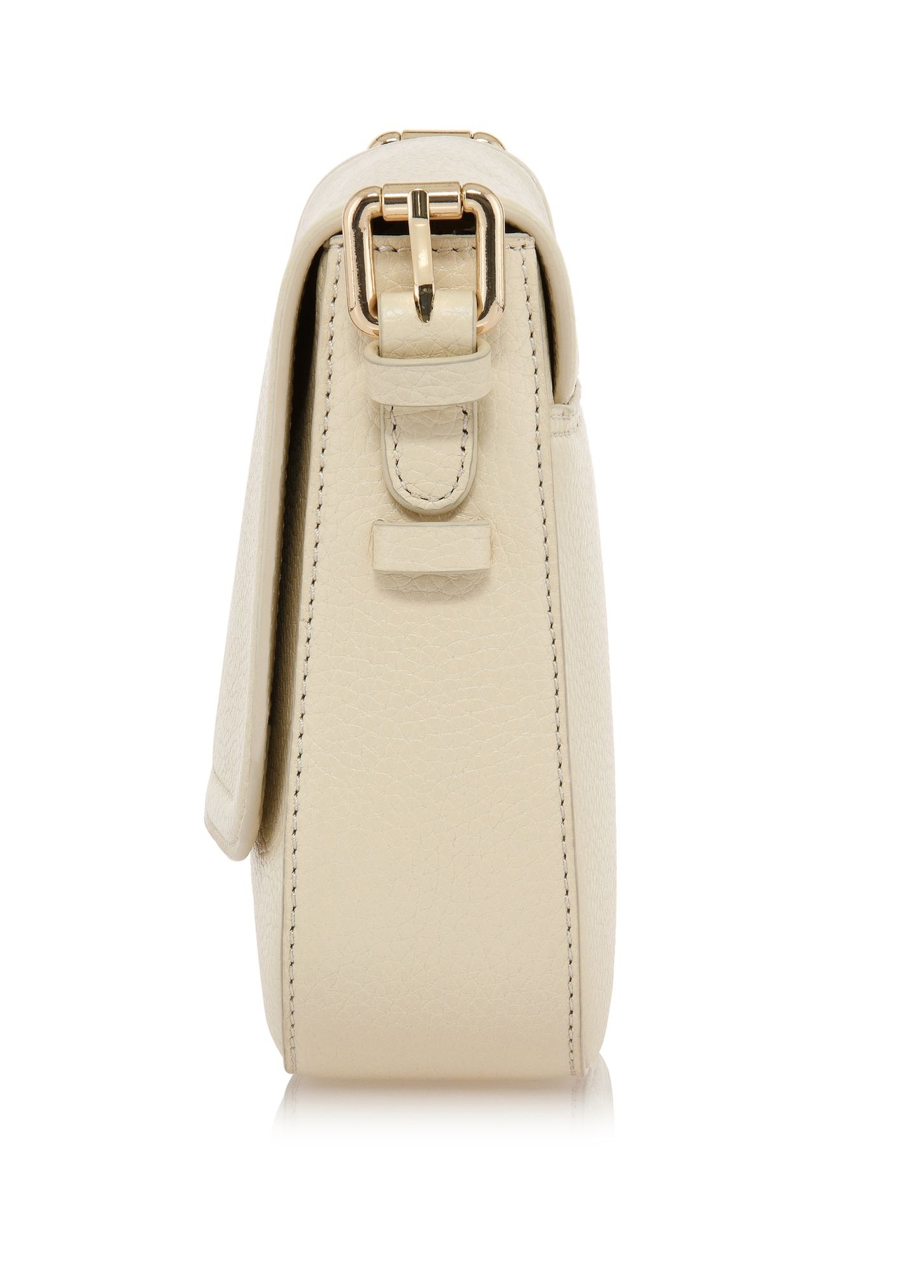 Cream leather women's postbag TORES-0985-12(W24)-04