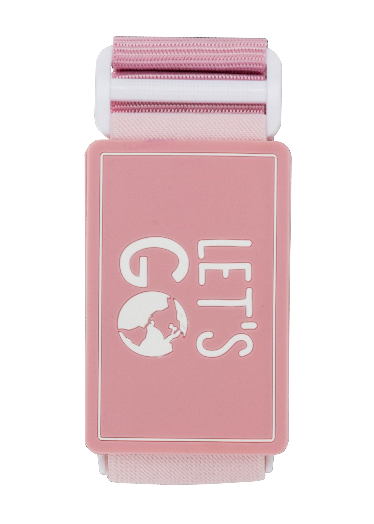 Luggage belt in pink color AW-011-0002-5D(W26), product view from the front on a white background.