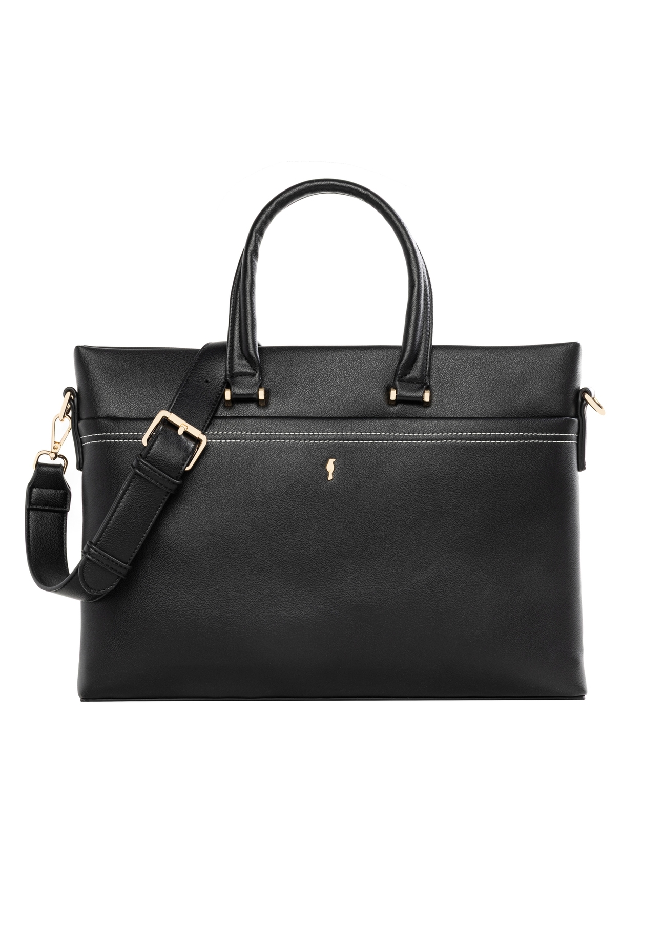 Black women's briefcase TOREC-1372-99(Z26) - front product view, on white background.