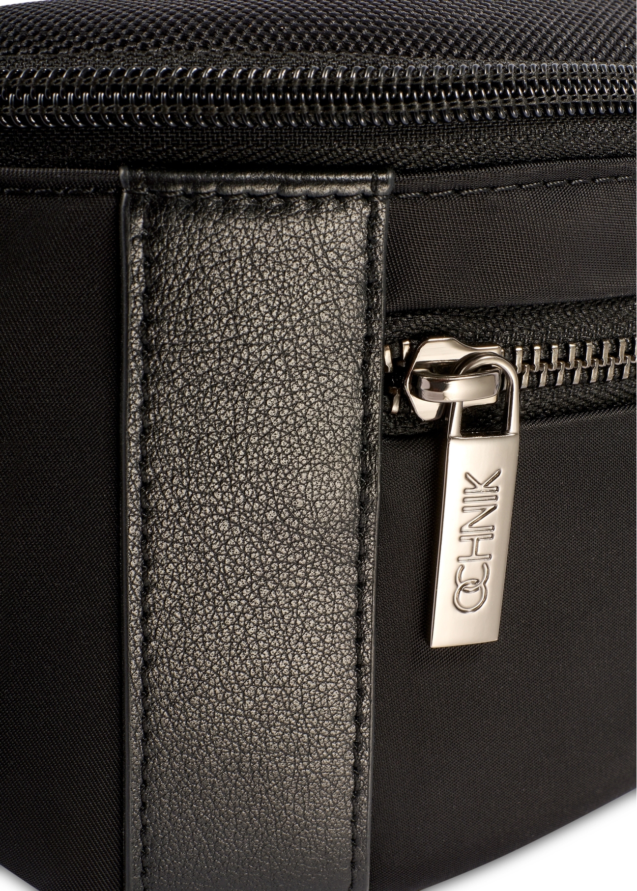 Men's black nylon waist bag TORMN-0407-99(W26)