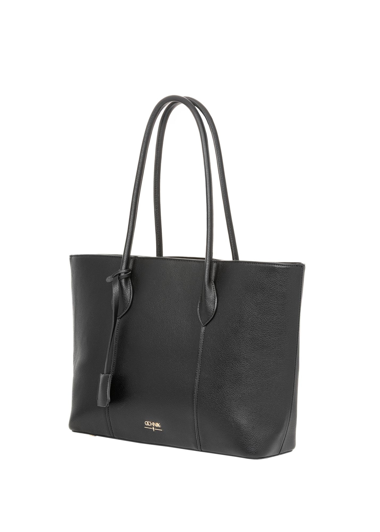 Black women's shopper bag TOREC-1241-9I(Z26) - diagonal product view, on a white background.
