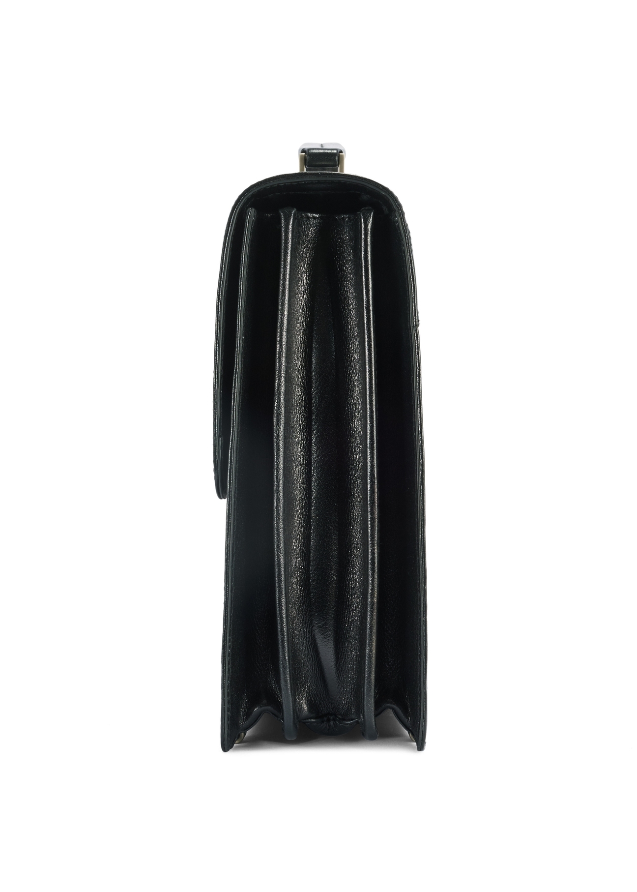 Men's leather briefcase TORMS-0478-99(Z25), product view from the side on a white background.