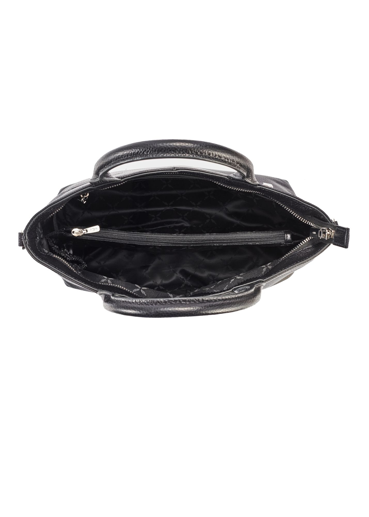 Black large leather women's handbag TORES-1158-9I(Z26), product view from above on a light background.