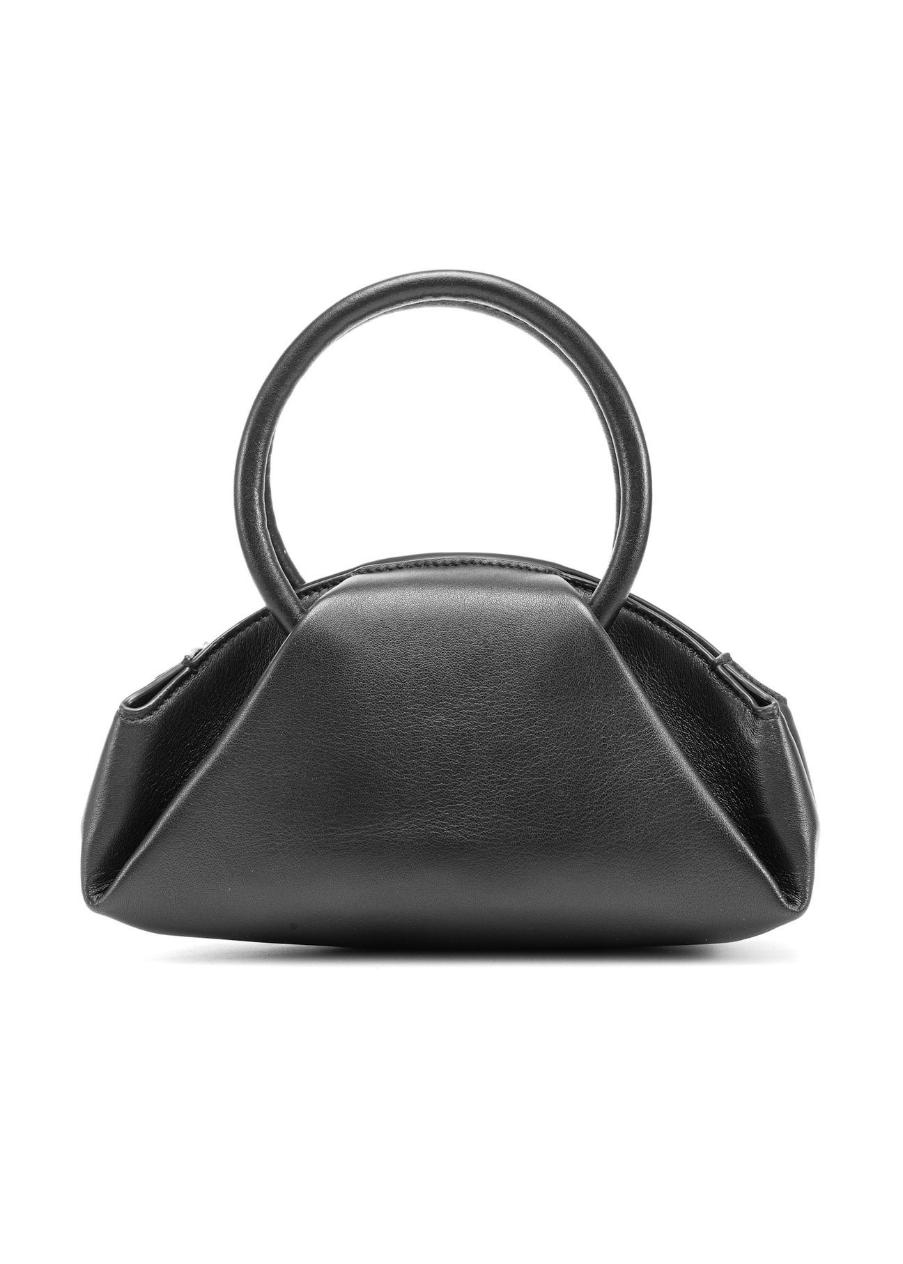 Black mini top handle bag TORES-1203-99(Z25), back view of the product on a white background.