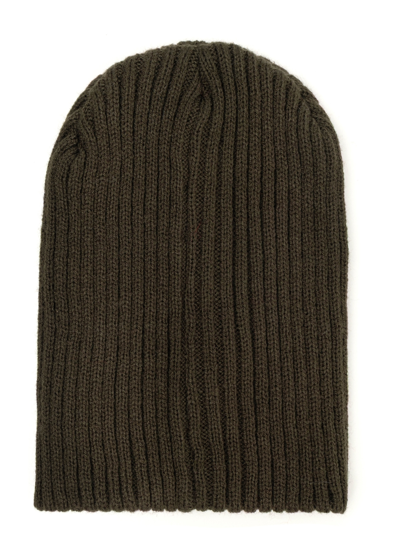 Men's green winter hat CZAMT-0011-8B(Z26), product view from the back on a white background.
