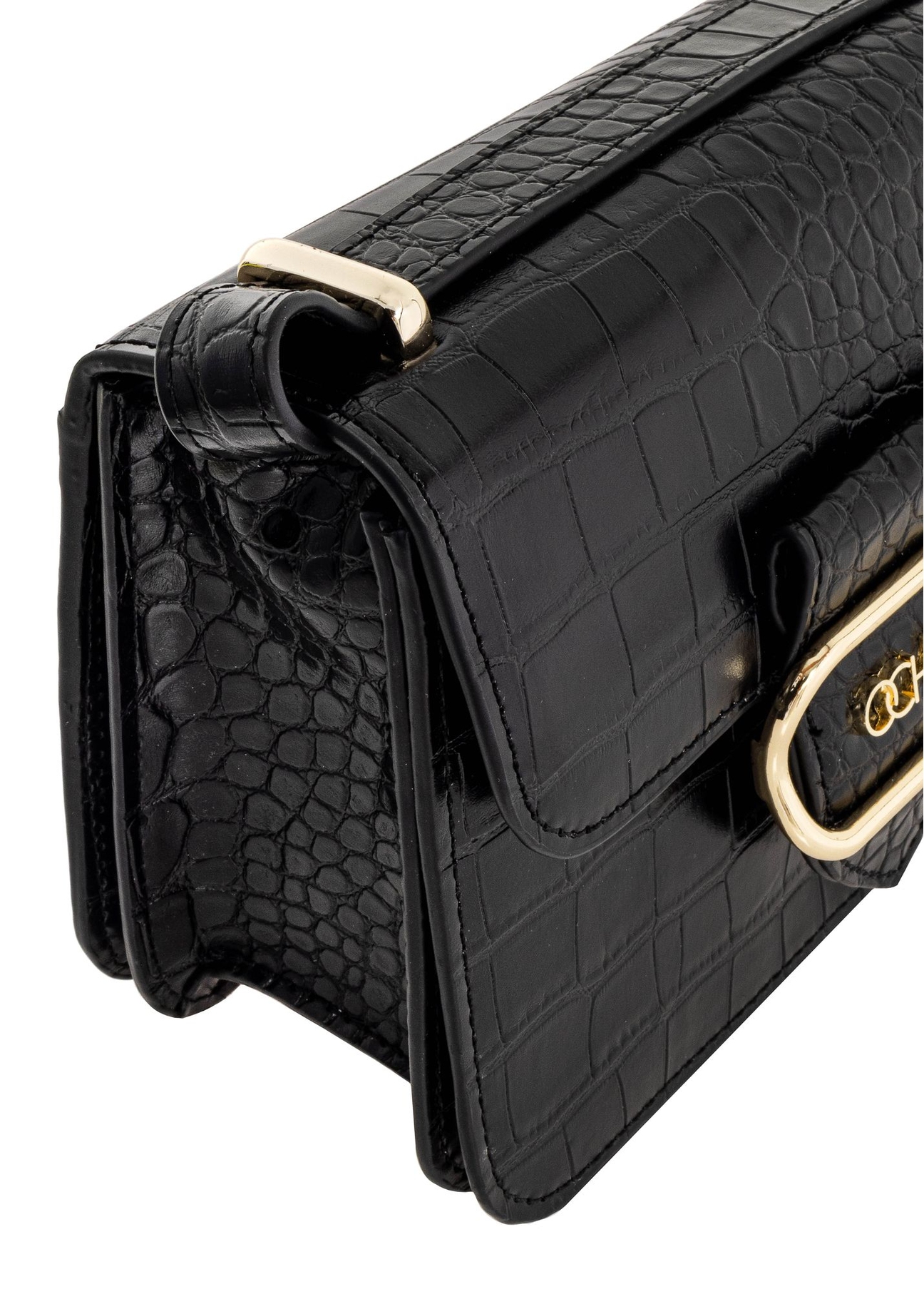 Black small croco women's handbag TOREC-1009-97(W25)-07