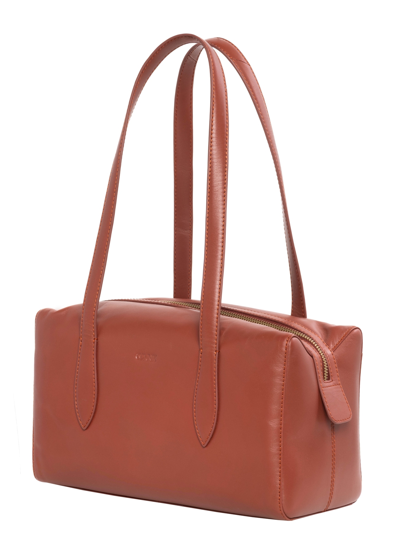 Women's leather handbag in red color TORES-1431-3D(Z26), diagonal product view on a white background.