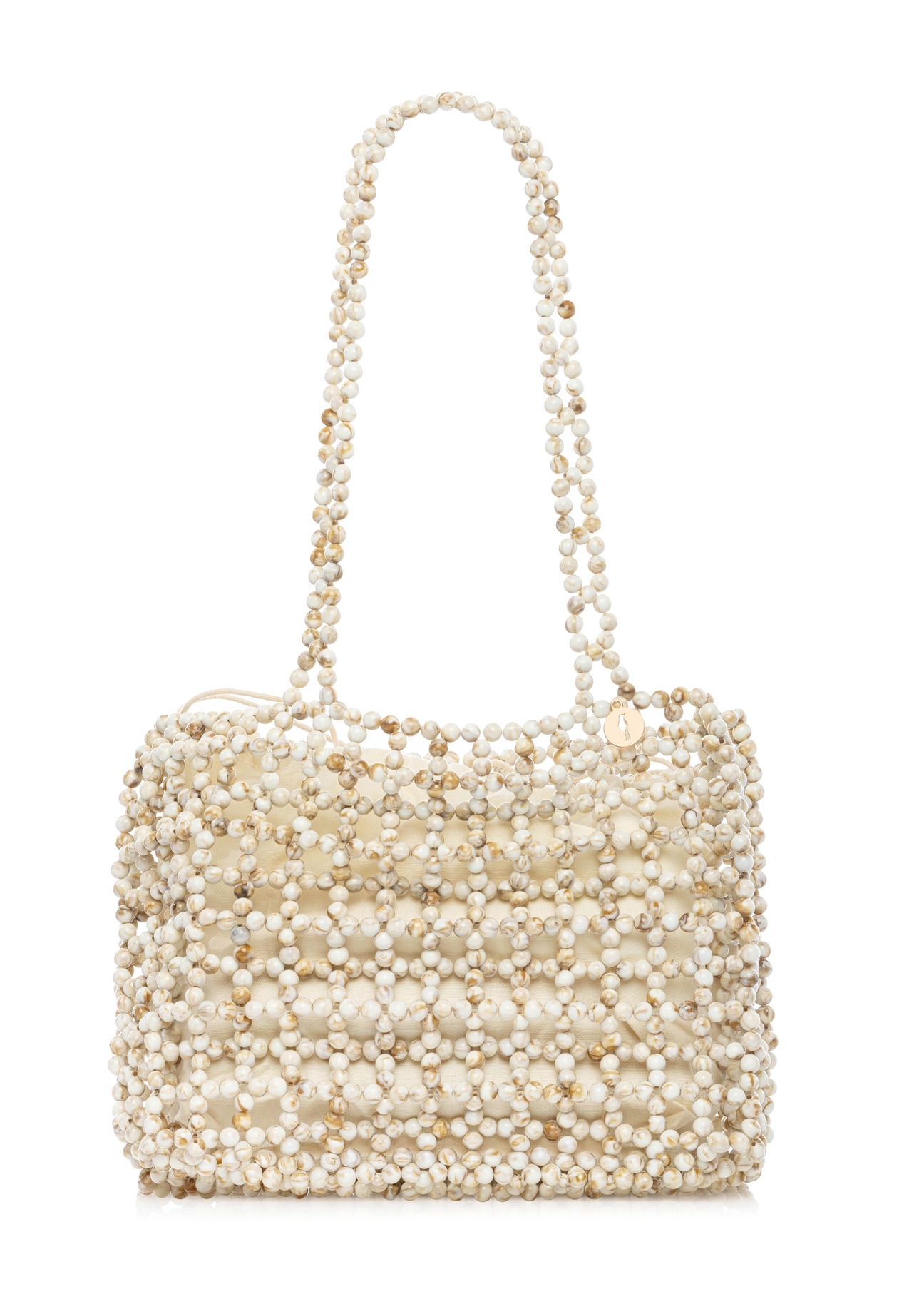Women's beaded handbag TOREC-1144-0C(W26) - front product view, on white background.