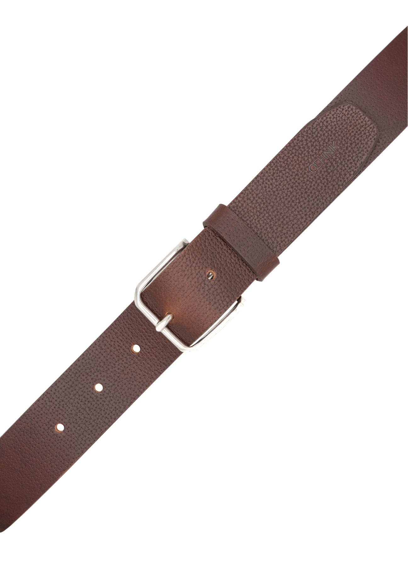 Men's brown leather belt PASMS-0277-1I(W26)