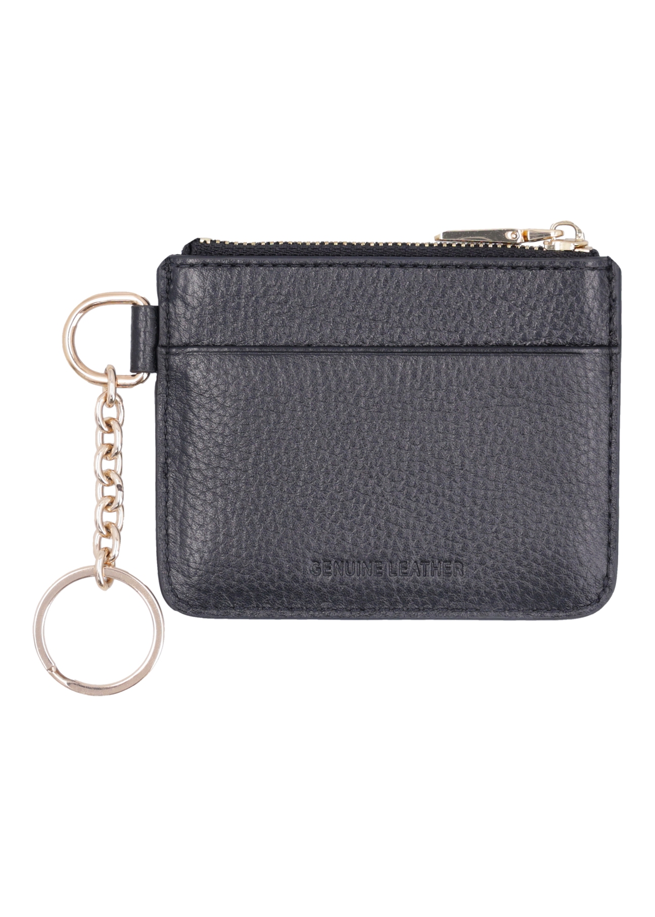 Black small leather women's wallet PORES-1013R-9I(Z26), back product view on white background.