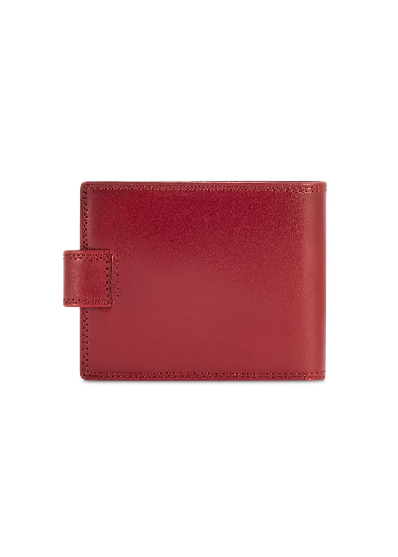 Burgundy men's leather wallet PL-105-41(KS), product view from the back on a white background.