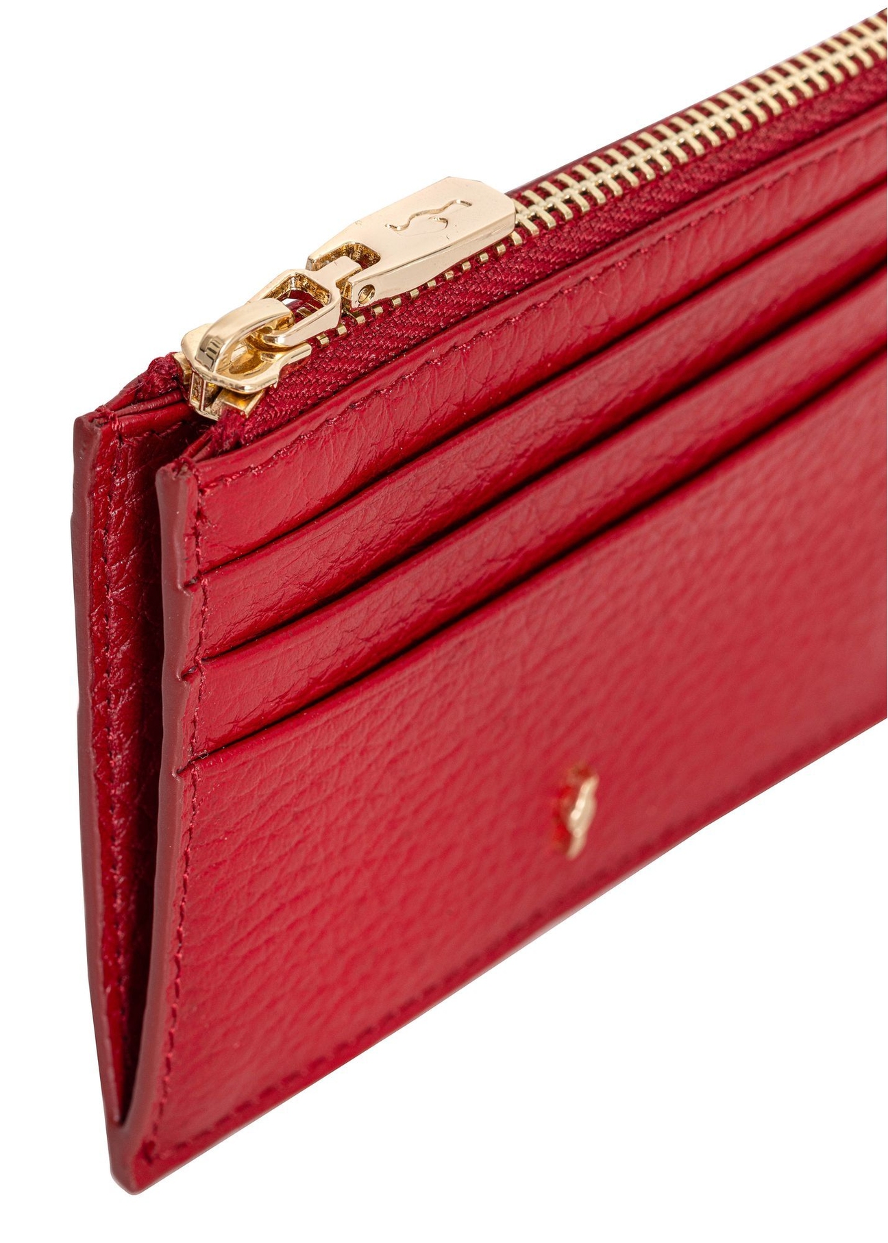 Small women's leather wallet PORES-0806G-42(Z25), close-up of the product detail on a white background.
