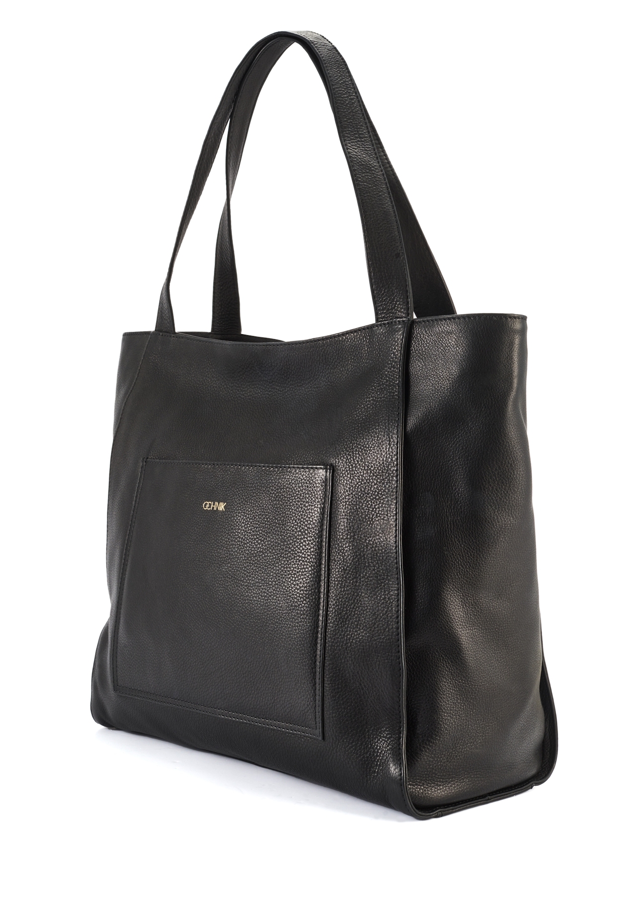 Black leather women's handbag TORES-1144-99(Z25) - diagonal view of the product on a white background.