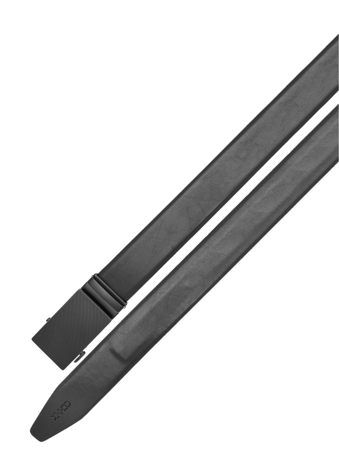 Leather black men's belt PASMS-0269-99(W26)