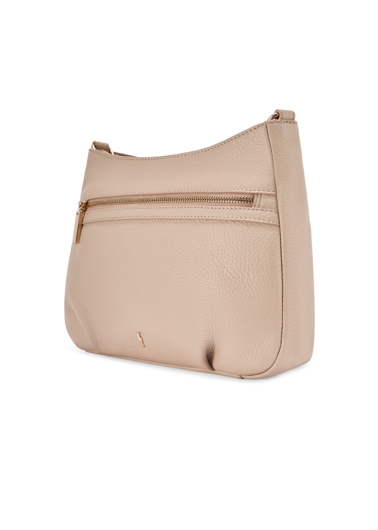Beige women's shoulder bag TORES-1213-1B(W26) - diagonal product view, on a white background.