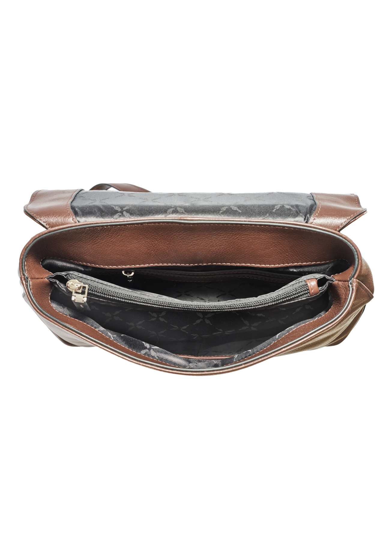 Brązowy plecak damski skórzany TORES-1185-89(Z25), wide product or środka on białym tle.