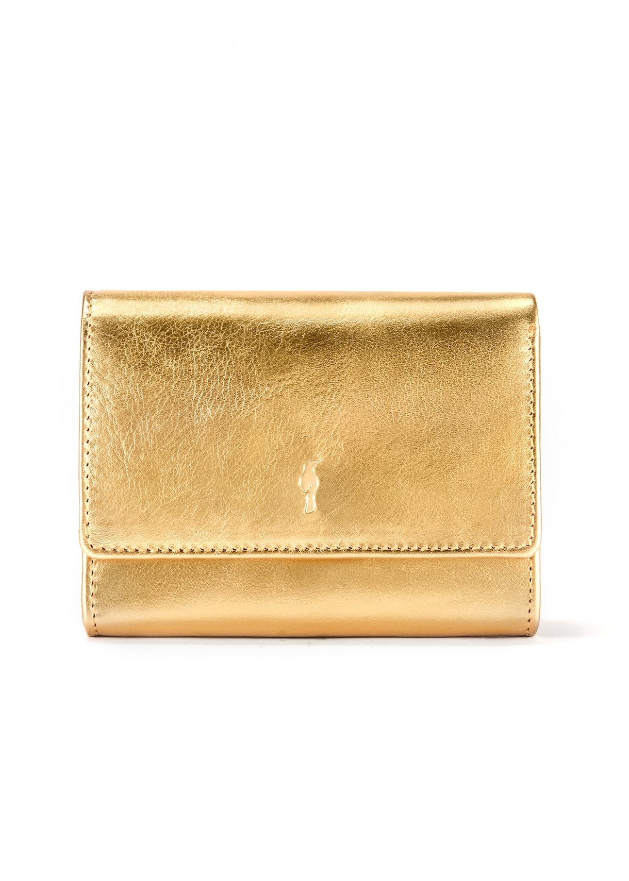 Gold leather women's wallet PORES-0959-28(W25)