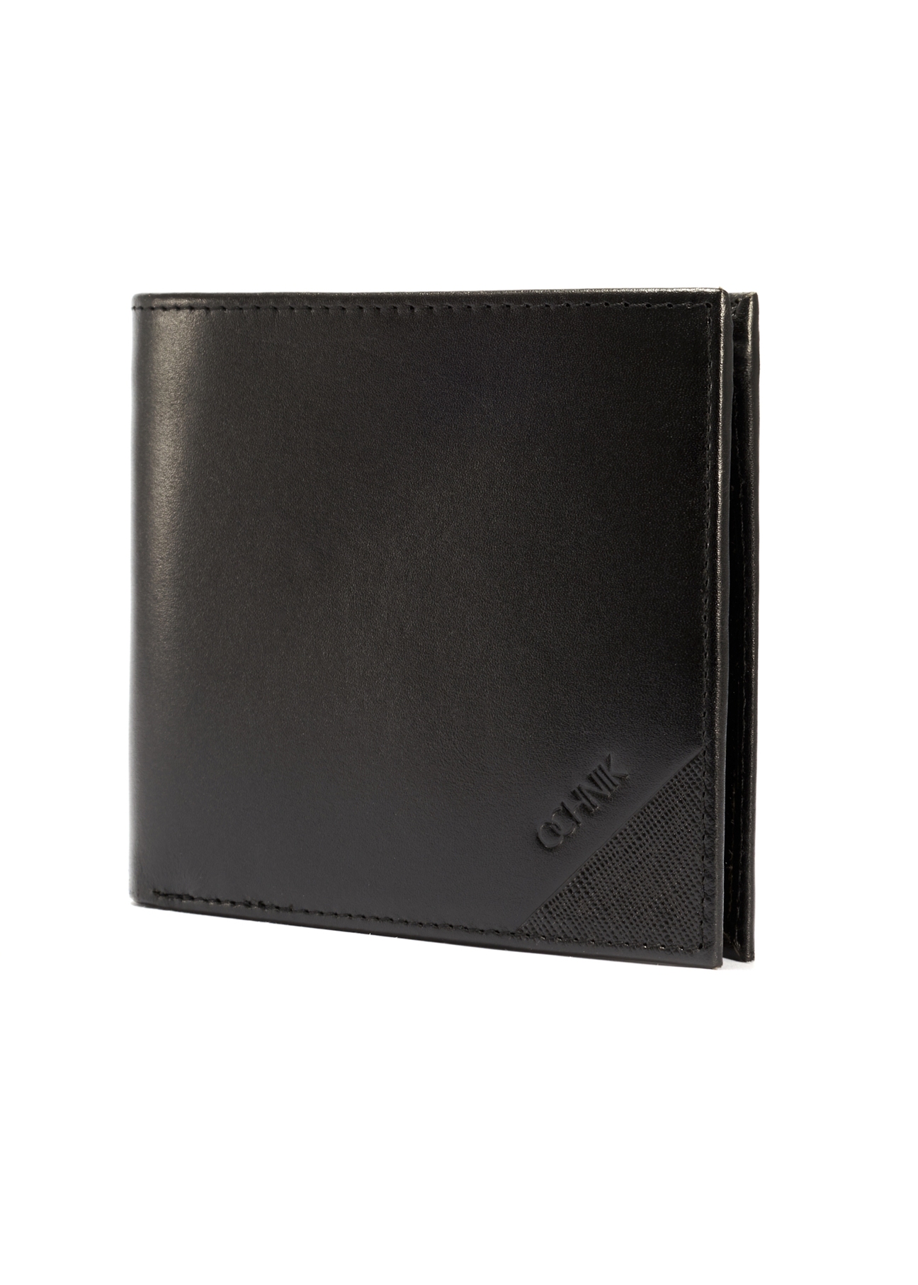 Men's leather wallet in black PORMS-0636-99(W25)