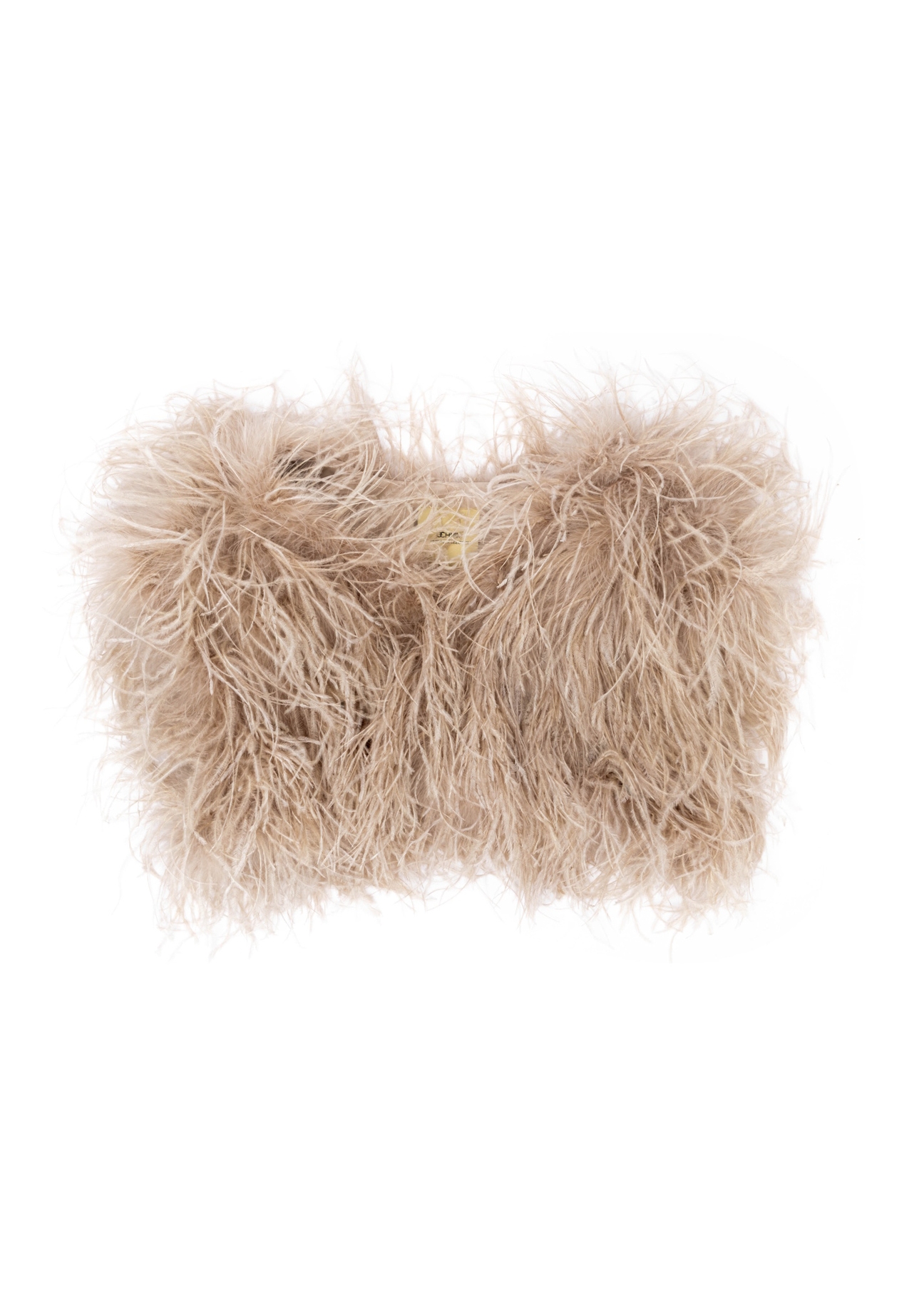 Beige natural feather cape SZADF-0036-1B(W26)