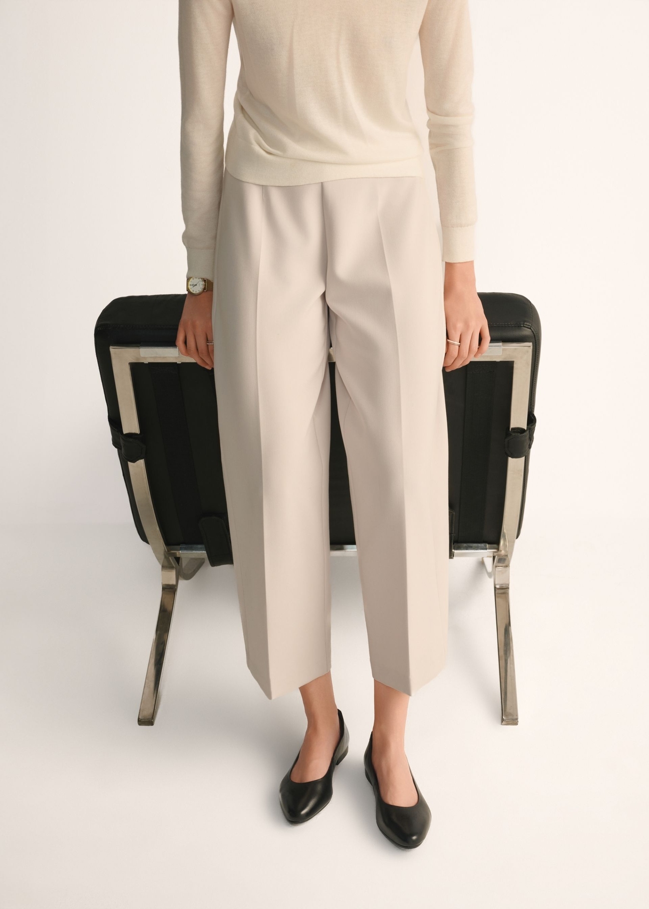 Black leather ballerinas BUTYD-1049B-99(W26)