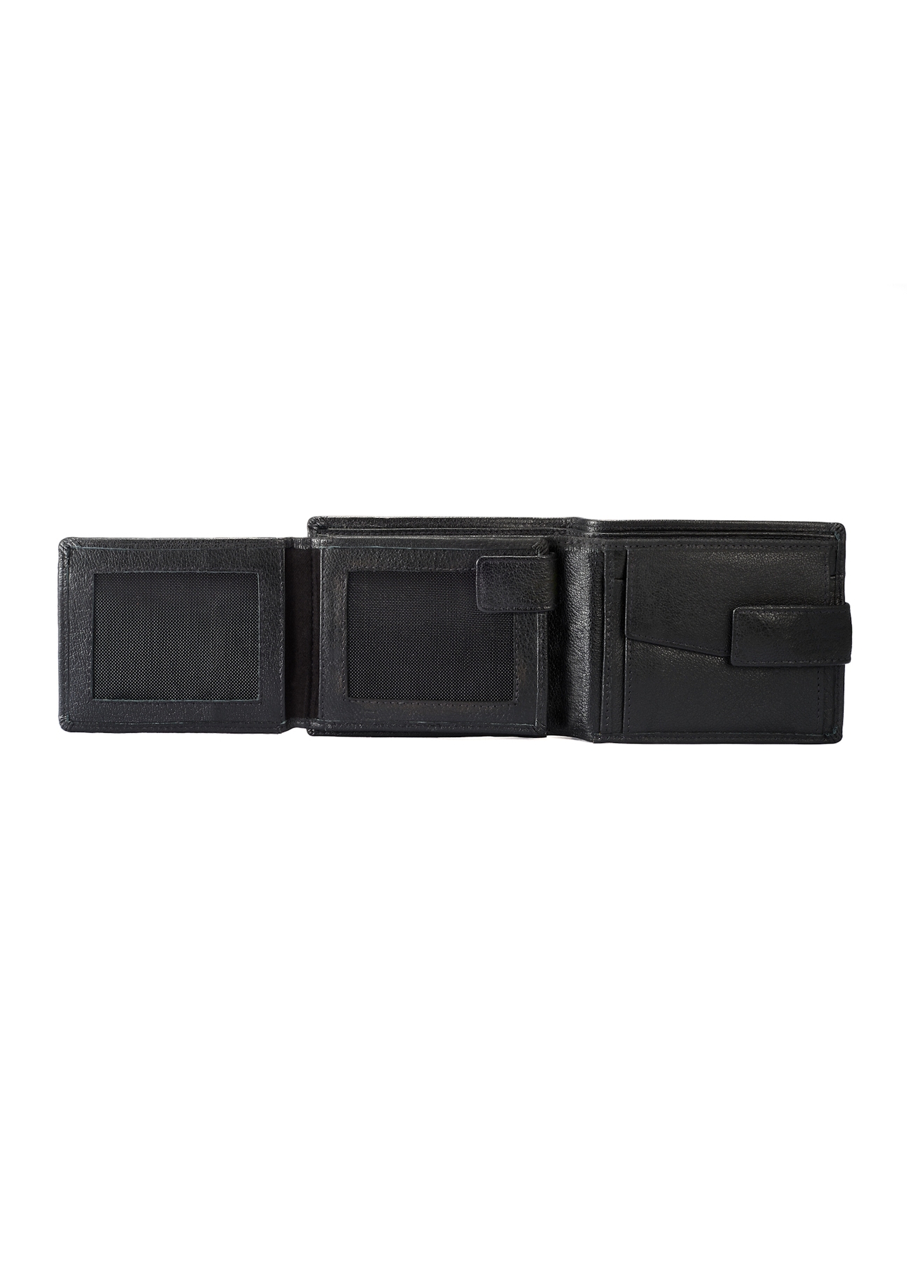 Black men's leather wallet PORMS-0651-99(W25)