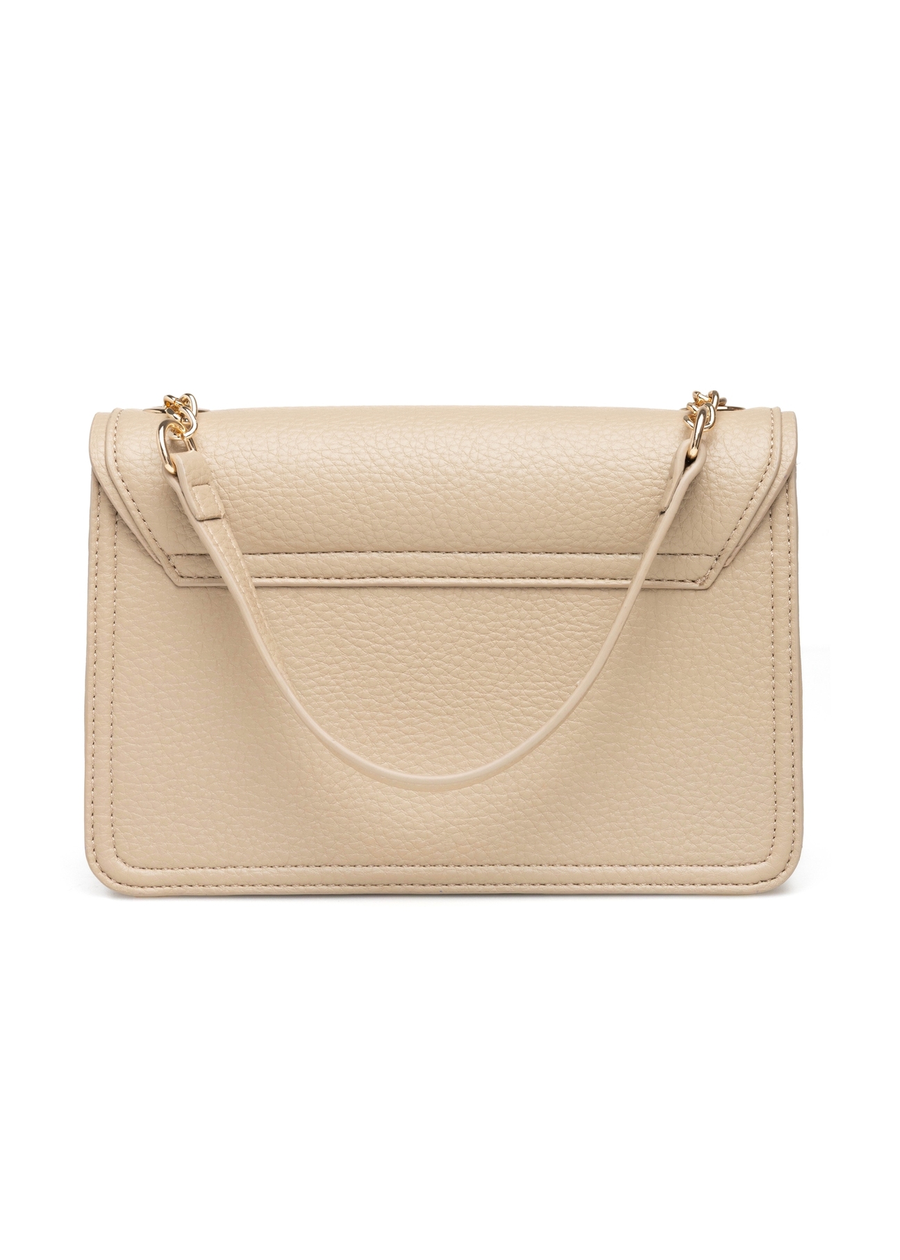Small beige women's handbag TOREC-1015-1B(W26), product view from the back on a white background.
