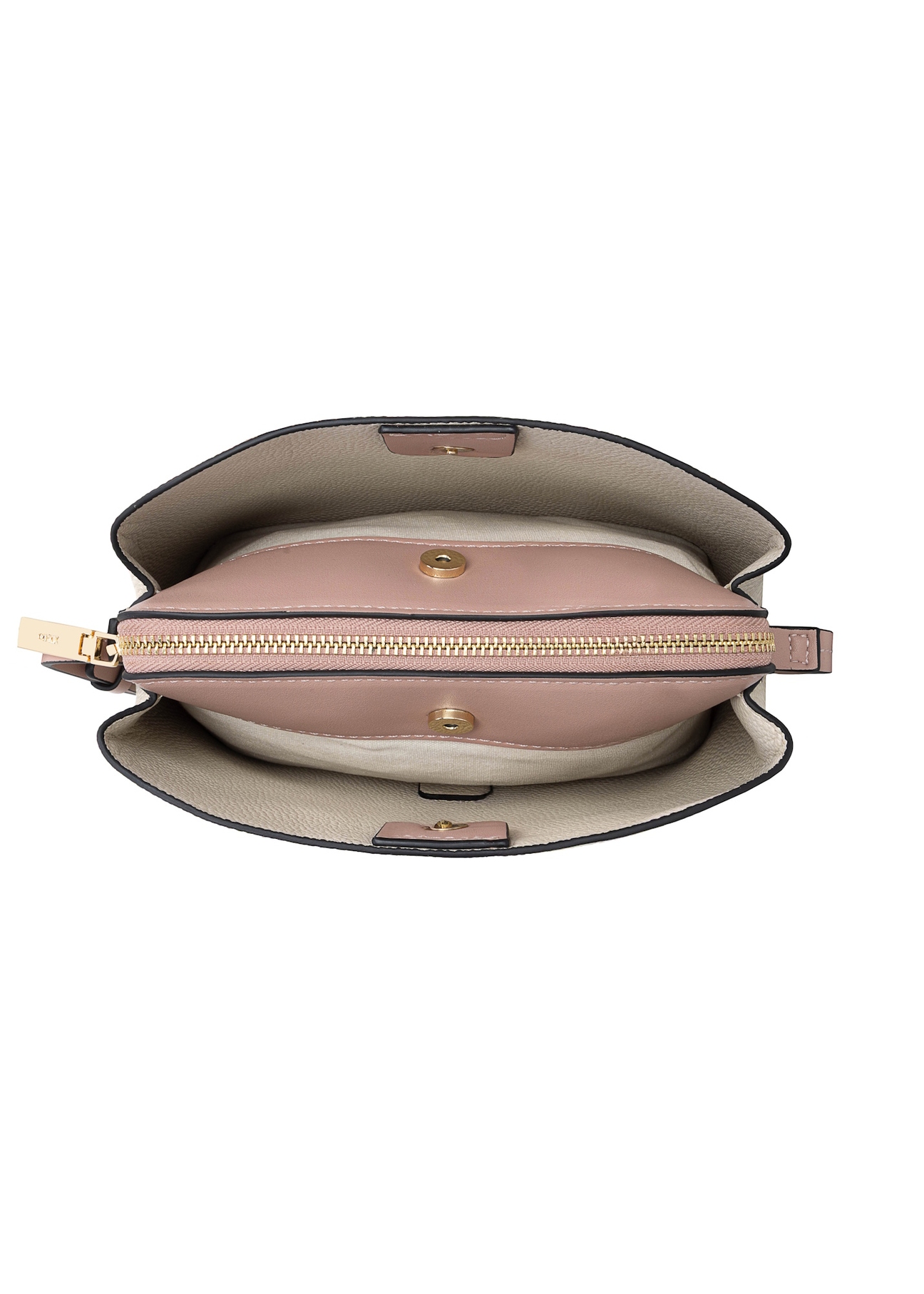 Cream small women's handbag TOREC-0768-0P(W26), product view inside on white background.