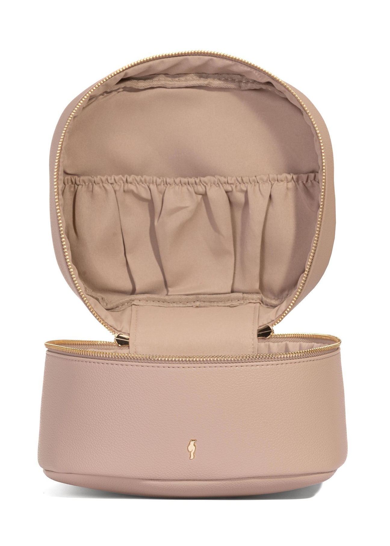 Beige round women's cosmetic bag TOREC-0919A-81(W25)-05