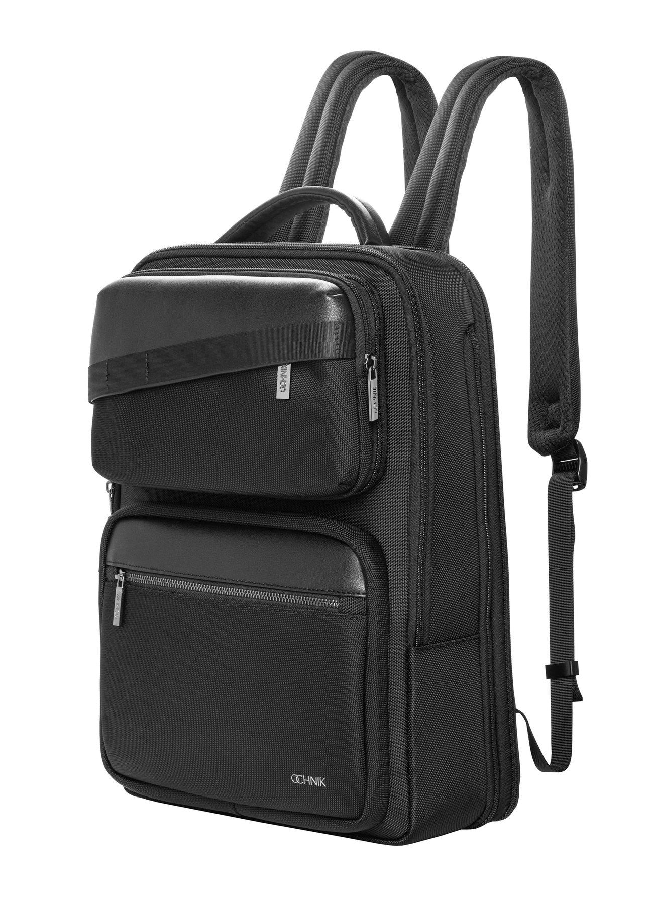 Black men's backpack with a pouch TORMN-0442-99(Z26)