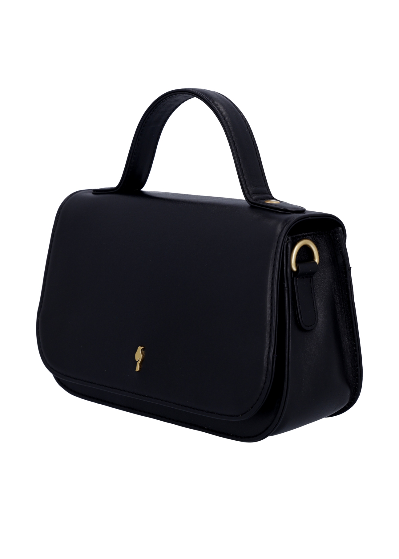 Small elegant leather women's handbag TORES-1332-99(W26), diagonal product view on a white background.