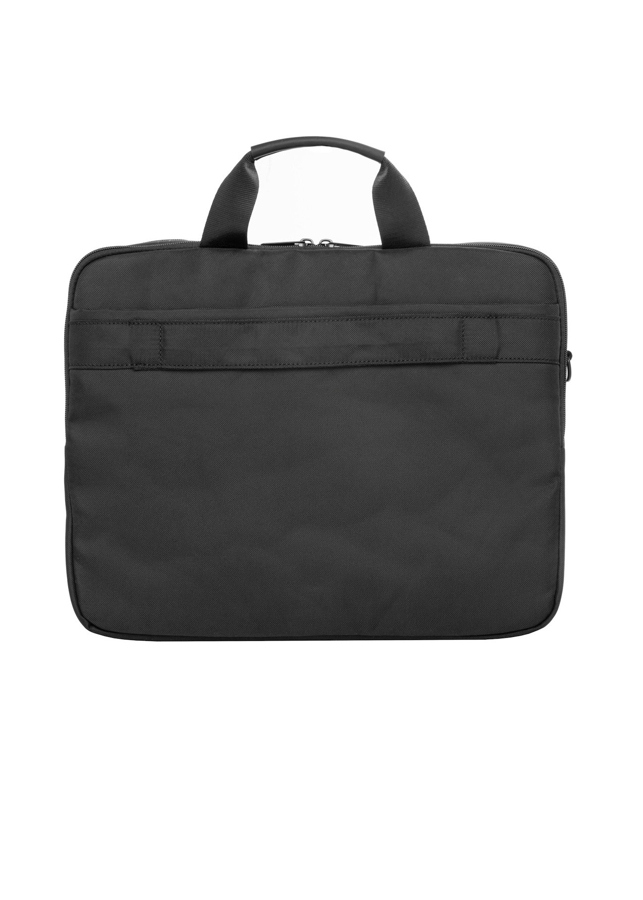 Black men's laptop bag TORMN-0422-99(Z26), product view from the back on a white background.
