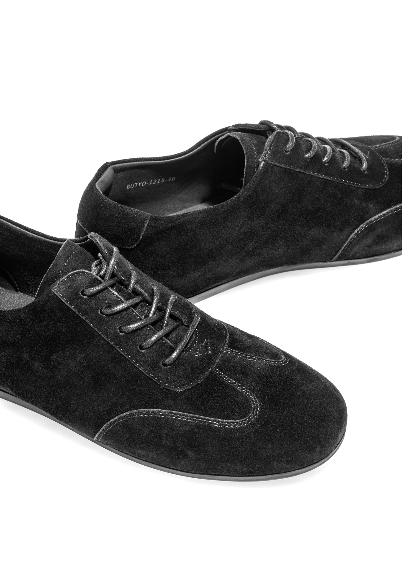 Women's leather shoes in black BUTYD-1215-99(Z25)