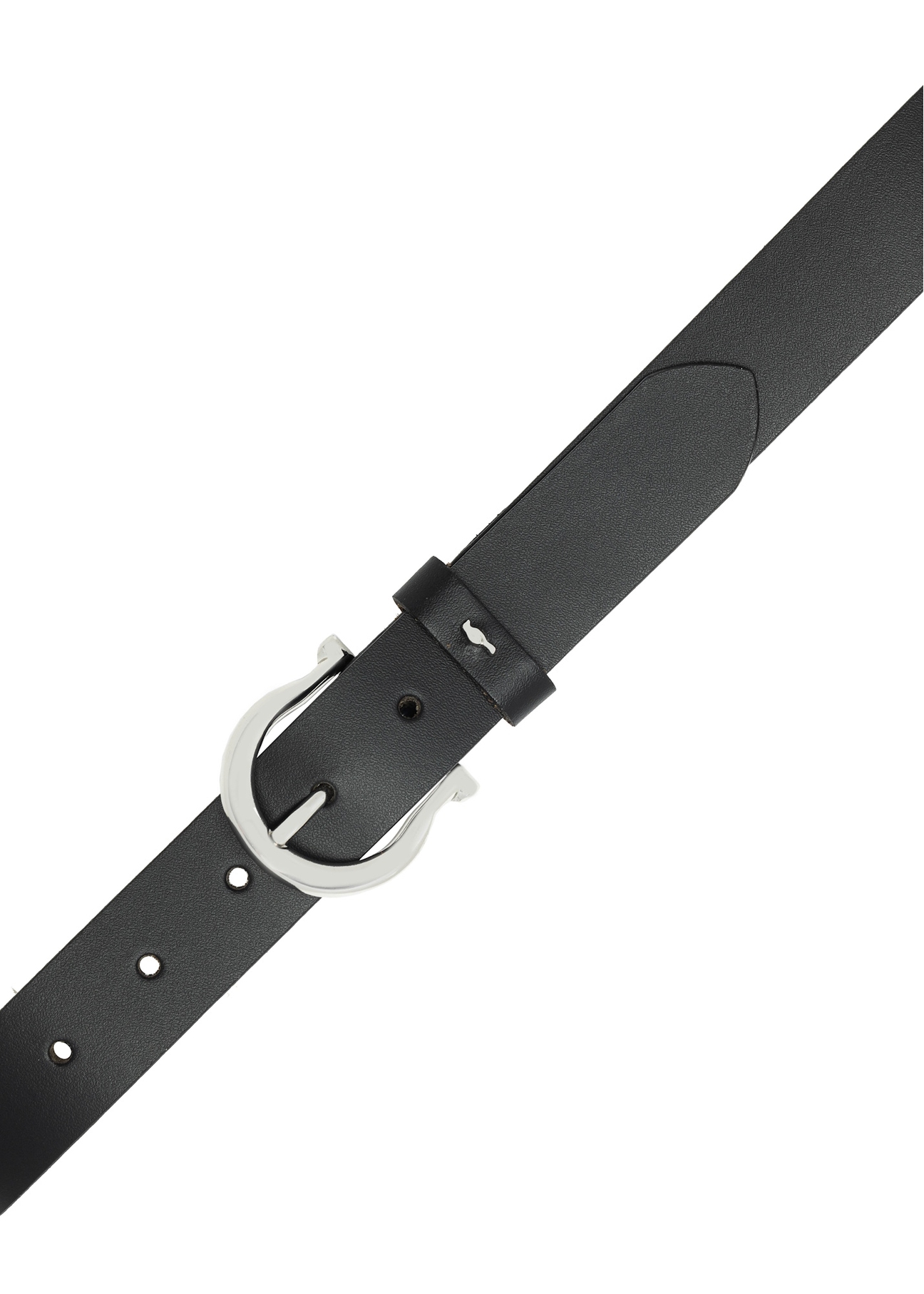 Czarny skórzany pasek damski PASDS-0274-99(Z26)