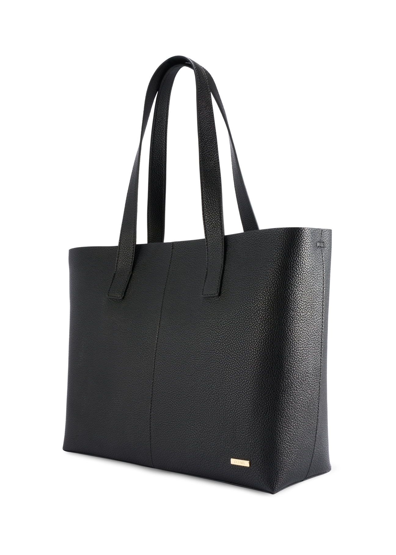 Black women's shopper bag TOREC-1208-9I(W26), diagonal product view on a white background.