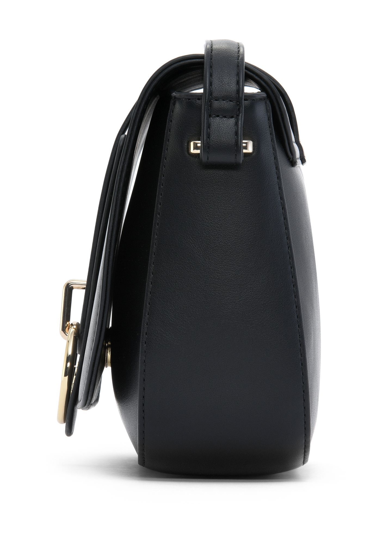Black women's messenger bag TOREC-0627E-99(Z25), side view of the product on a white background.