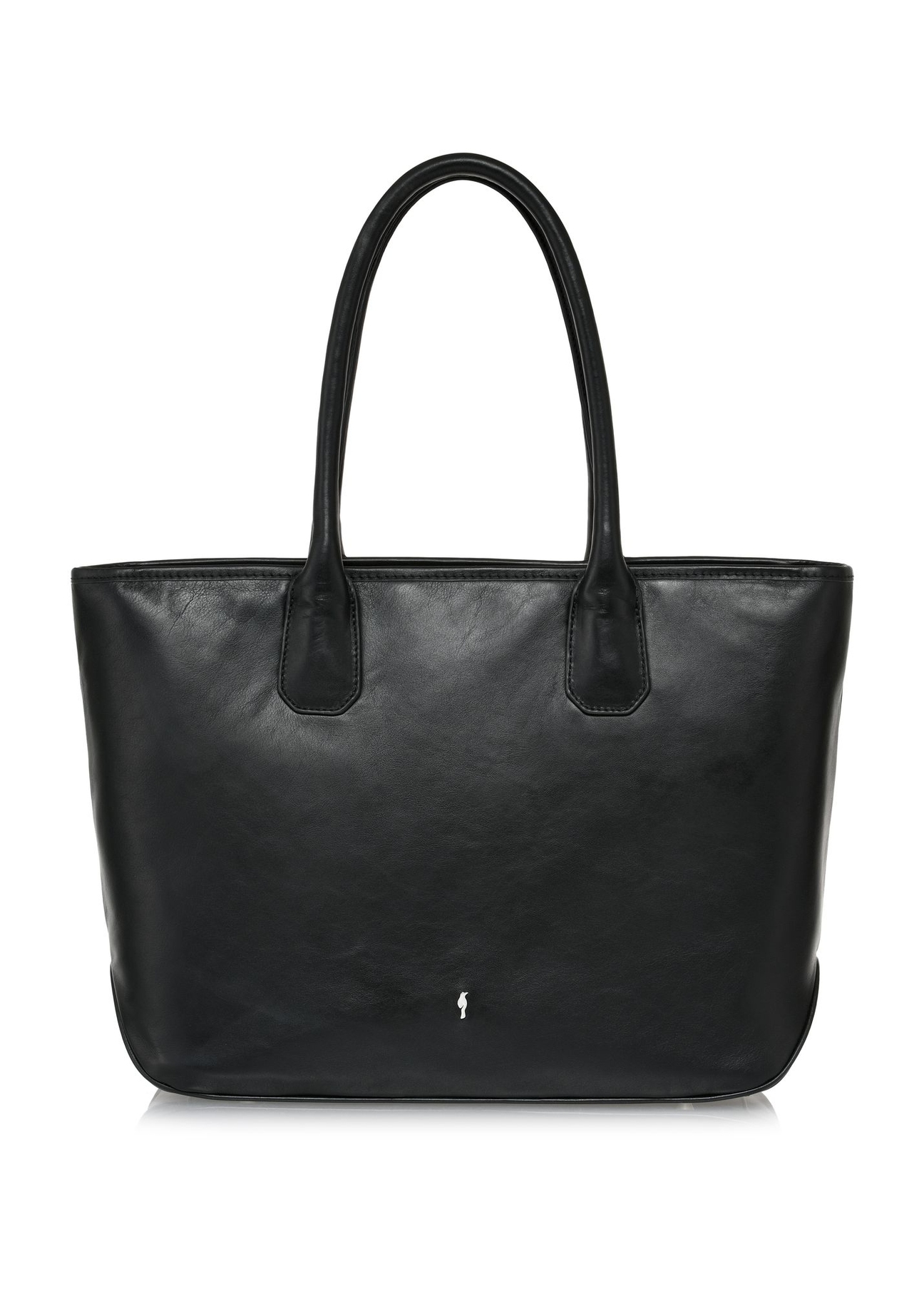 Black leather shopper bag TORES-1067-99(Z24)-02