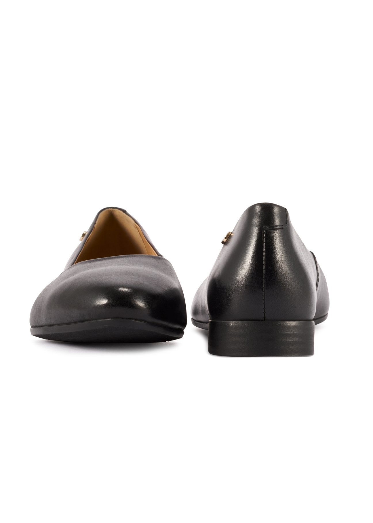 Black leather ballerinas BUTYD-1049B-99(W26)