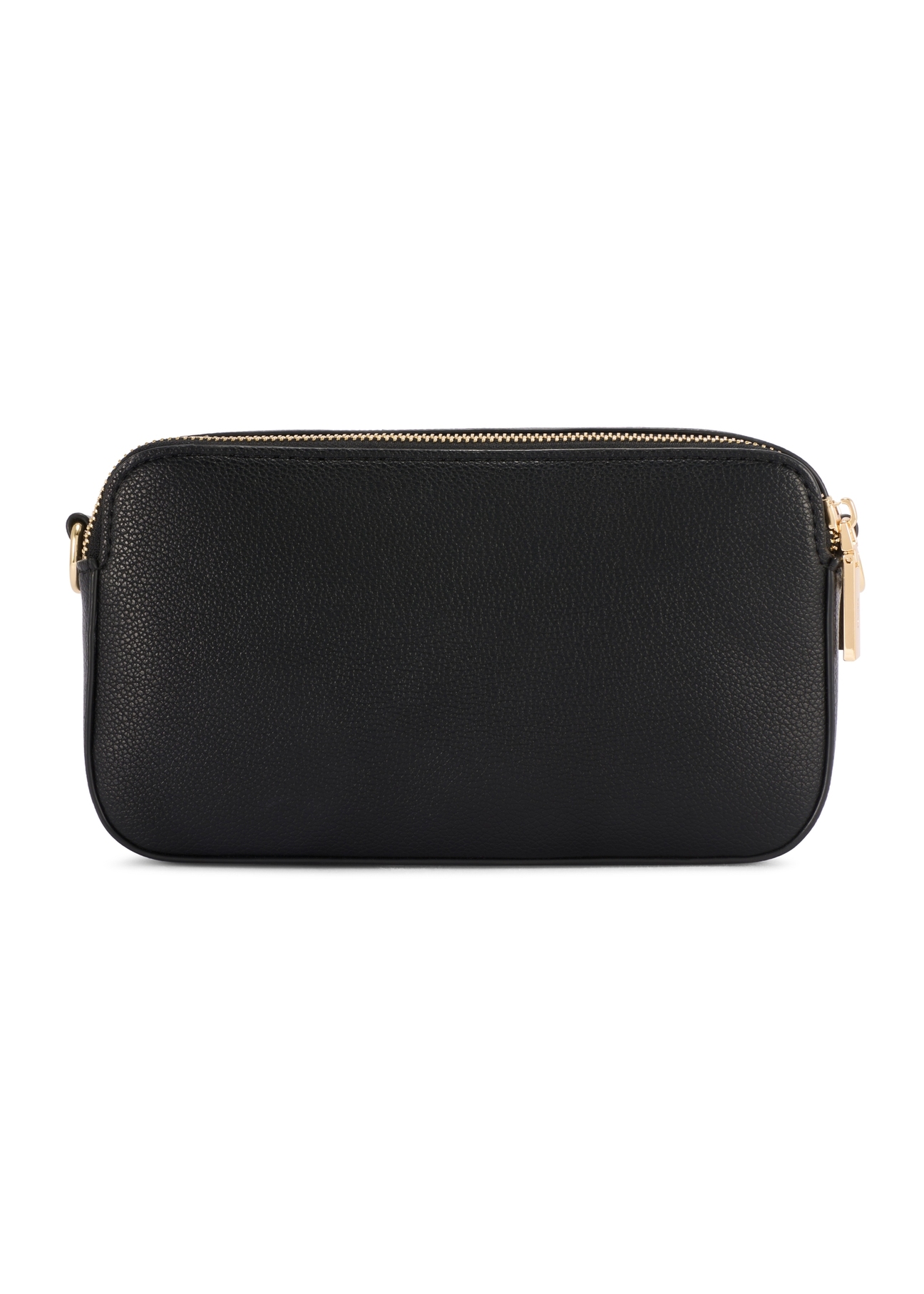 Small black women's handbag TOREC-1173-99(W26), product view from the back on a white background.