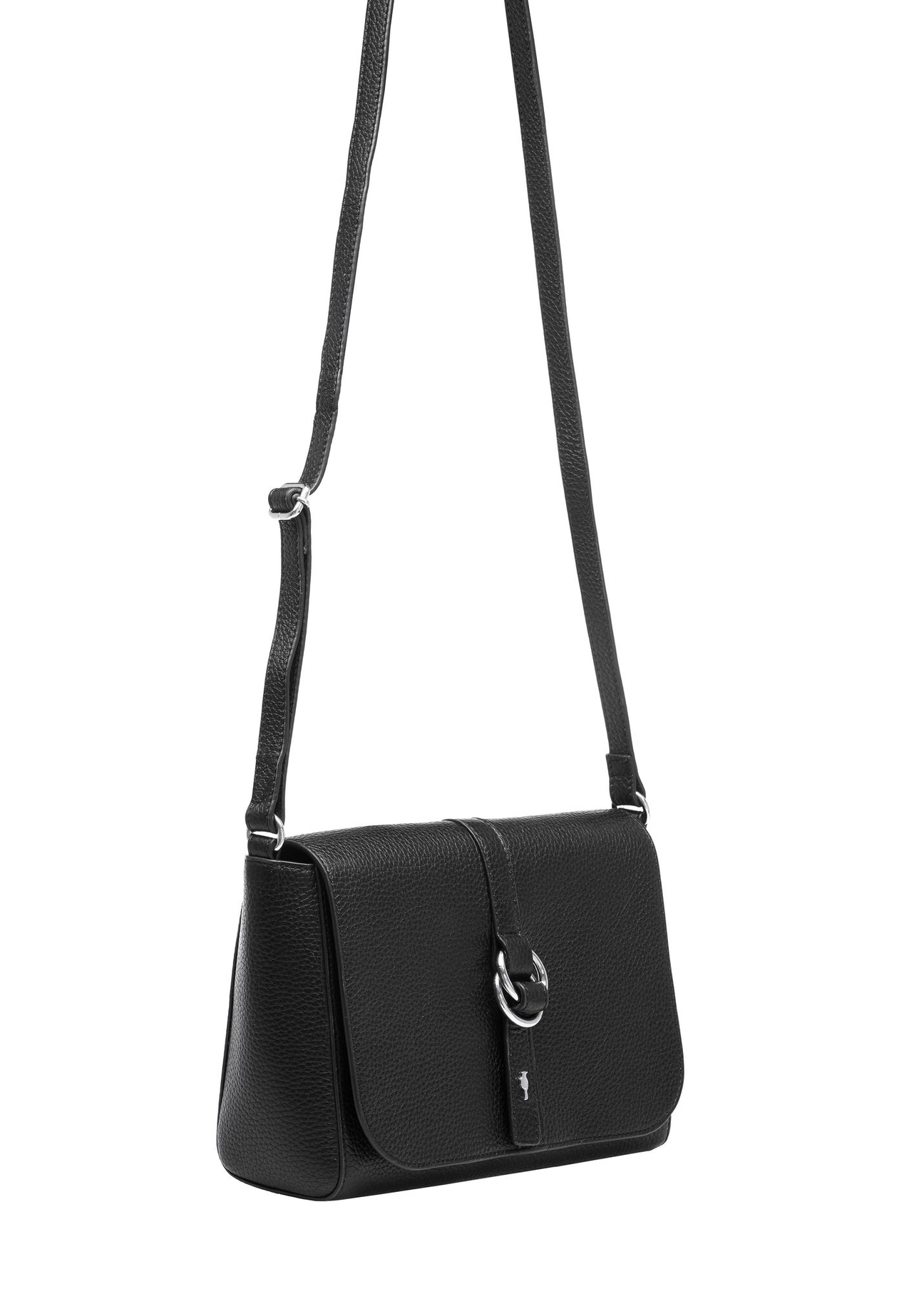 Black leather women's messenger bag TORES-1073-99(W25)-06