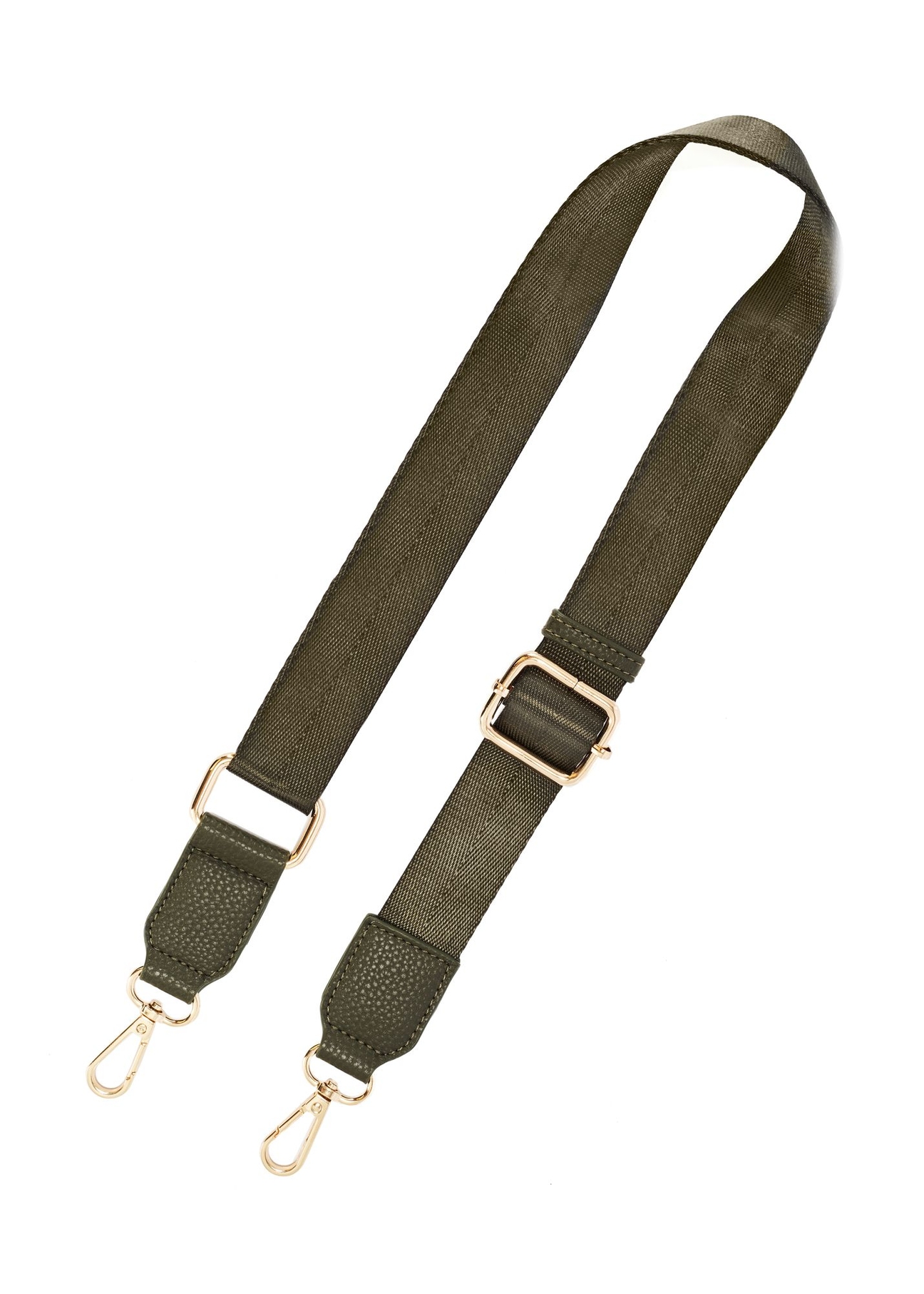Women's khaki shoulder bag TOREC-0708B-55(Z25), view of the detachable strap of the product, view on a white background.