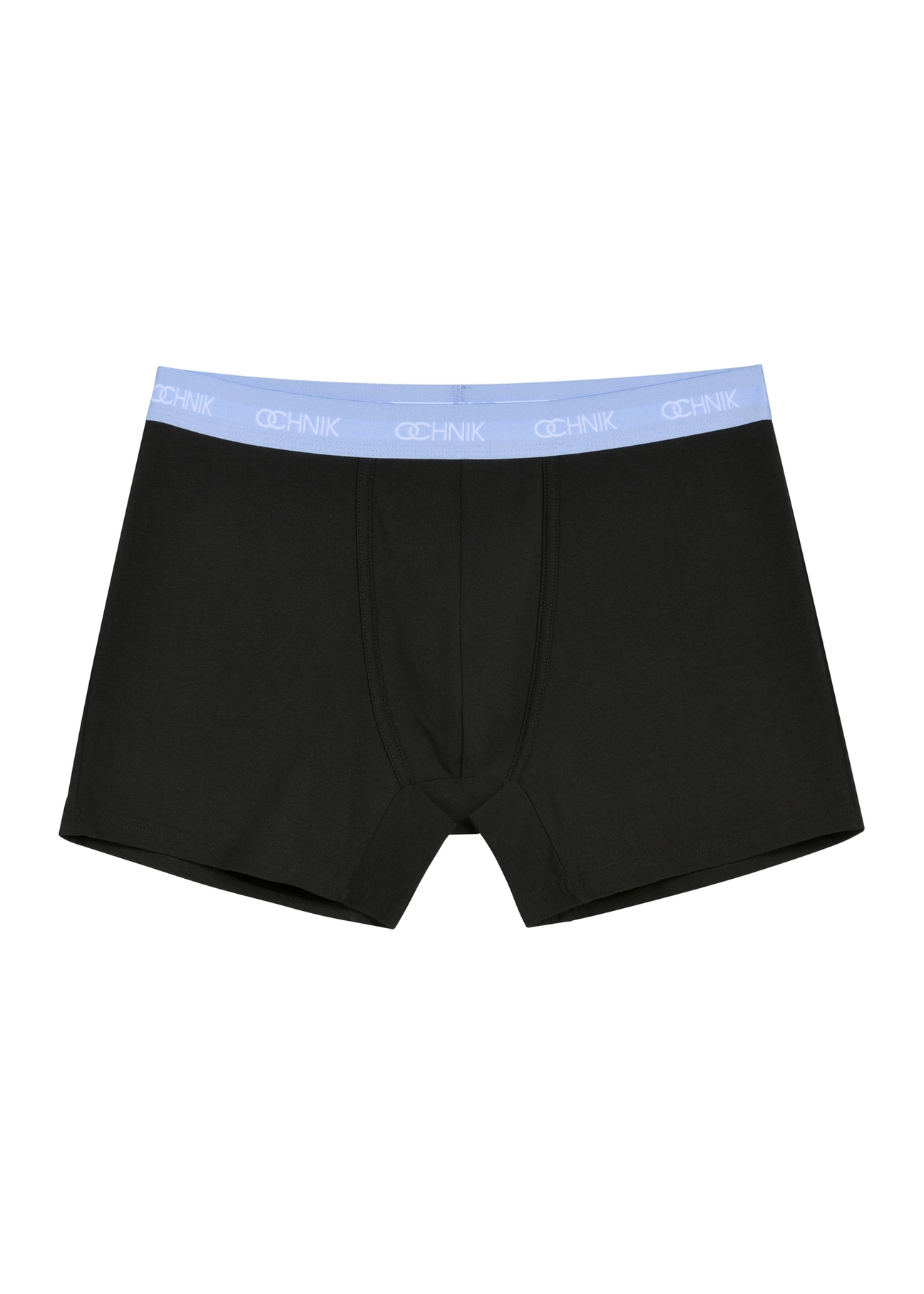 Three-pack of black men's boxer shorts ZESMB-0009-99(W26), front view of the third pair of the product on a white background.
