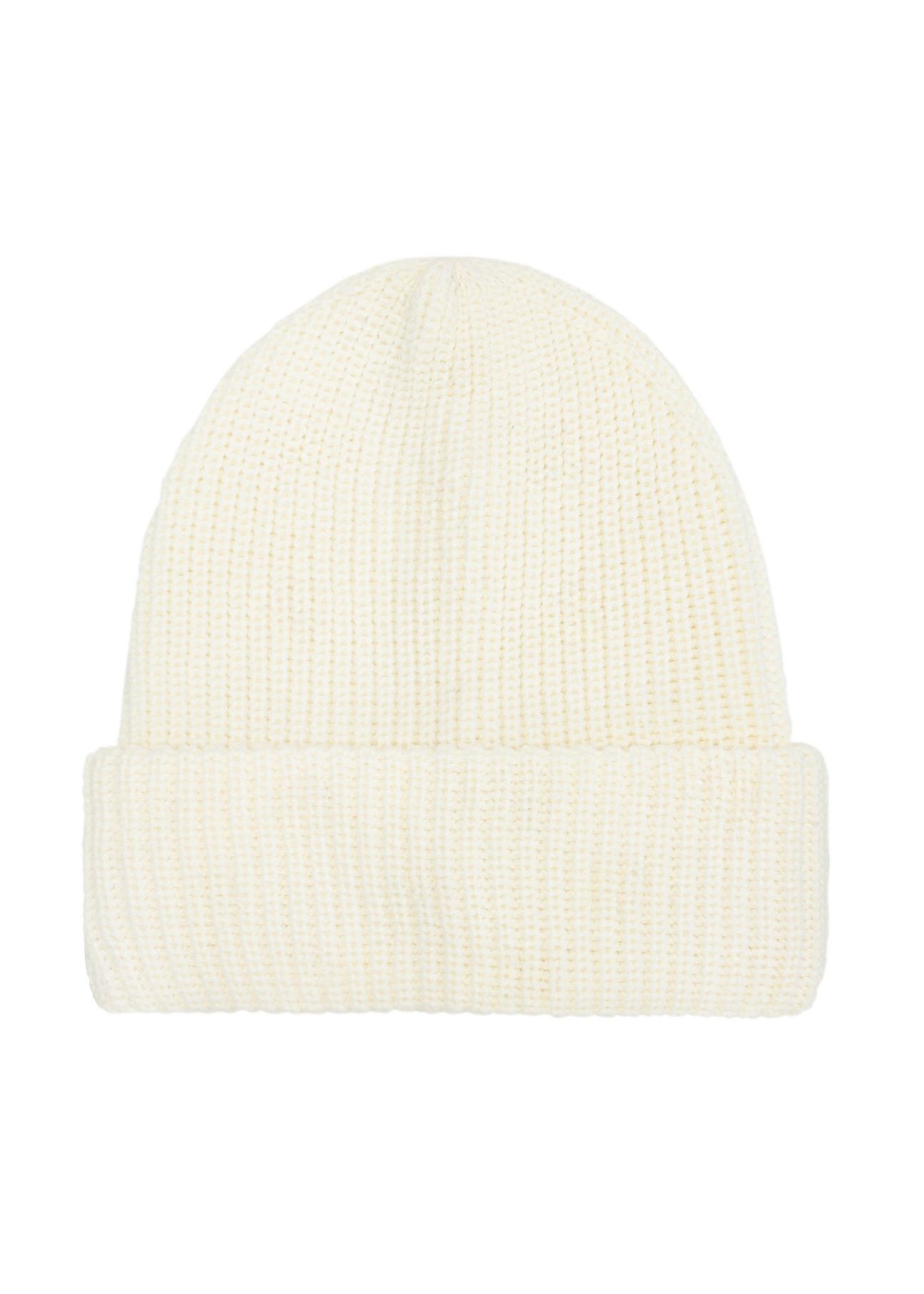White women's hat with wool CZADT-0202-11(Z25), product view from the back on a white background.