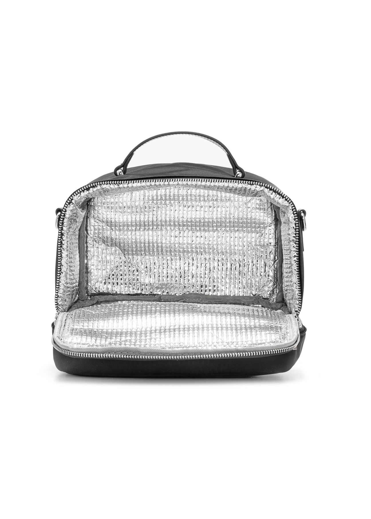 Black lunch bag TOREN-0329-99(Z25), product view from the inside on a white background.