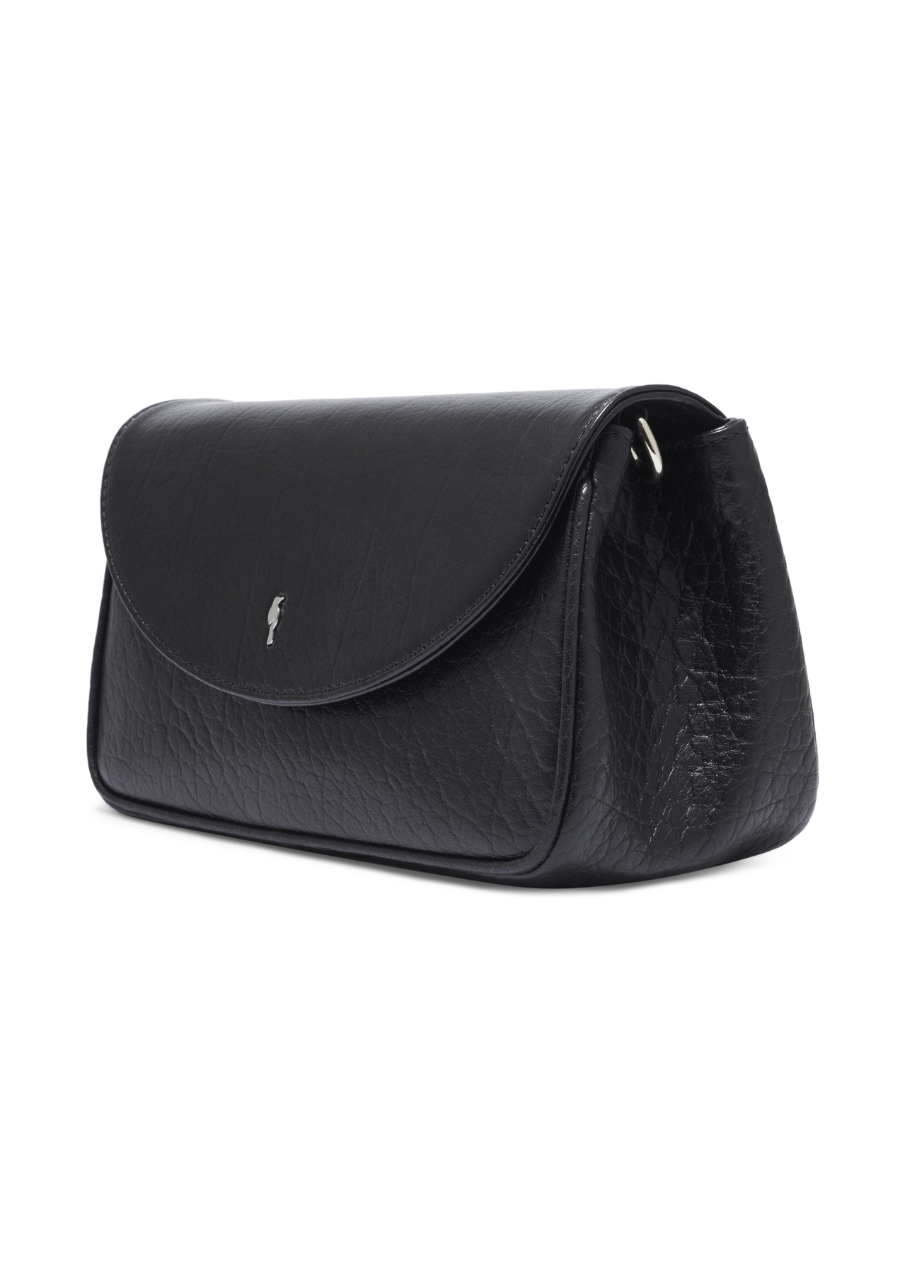 Classic black leather women's handbag TORES-1371-99(Z26), diagonal product view on white background.
